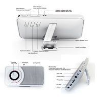 [UPGRADED] SHABA Ultra Slim Pocket Portable Bluetooth Speaker with LED Light, Phone Stand, TF Card, FM Radio,... N18