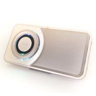[UPGRADED] SHABA Ultra Slim Pocket Portable Bluetooth Speaker with LED Light, Phone Stand, TF Card, FM Radio,... N20