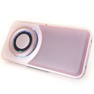 [UPGRADED] SHABA Ultra Slim Pocket Portable Bluetooth Speaker with LED Light, Phone Stand, TF Card, FM Radio,... N25