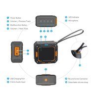 Bluetooth Speakers, VantaKool Portable Wireless Speakers Waterproof/Dustproof/Shockproof 5W for Indoor Shower... N3