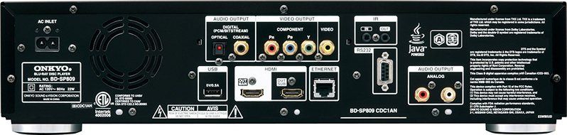 Onkyo BD-SP809 Blu-Ray Disc Player - Black N2