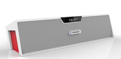 Soundance Portable Stereo Bluetooth Speakers with Enhanced Bass Resonator, FM Radio, Built-in Mic, LED Display... N32