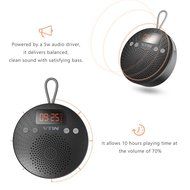 Vtin Shower Speaker with FM Radio, Portable Waterproof Bluetooth Speakers 10 Hours Play Time, 5W Driver with LCD... N7
