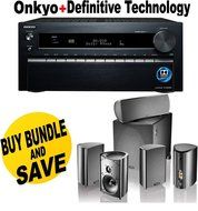 Onkyo TX-NR1030 9.2-Ch Dolby Atmos Ready Network A/V Receiver w/ HDMI 2.0 + Definitive Technology ProCinema 600... N2