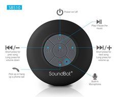 SoundBot SB510 HD Water Proof Bluetooth 3.0 Speaker, Mini Water Resistant Wireless Shower Speaker, Handsfree Portable... N5