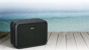 iHome IBN6BEX Rugged Portable Waterproof Bluetooth Stereo Speaker - Black N5