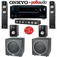 Polk Audio Signature S55 5.2 Home Theater System with Onkyo TX-RZ710 7.2-Ch Network AV Receiver