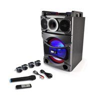 Pyle PSUFM1238BT Bluetooth PA Loudspeaker Karaoke Entertainment System, Wireless Mic N3