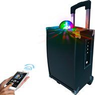 ART+SOUND Disco Ball Tailgate Bluetooth Speaker with Lights Rechargeable Portable Sound System N2