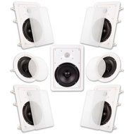 Acoustic Audio HT-57 7.1 Home Theater Speaker System (White, 7) N4