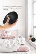 Sharper Image SBT622BK Bluetooth Wireless Stereo Speaker Set, Rechargeable Sound System, Black N2