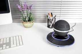 Levitating Bluetooth Speaker - Floating Wireless Speaker - SciFi Speaker by Wasserstein (Black) N4
