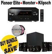 Pioneer Network AV Receiver Audio &amp; Video Component Receiver,Black (SC-LX701) + Klipsch HDT-600 Home Theater System...