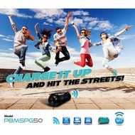 Pyle PBMSPG50 Street Vibe Bluetooth Portable Boom Box Speaker, Wireless NFC Pairing, USB Flash, Micro SD Readers... N5