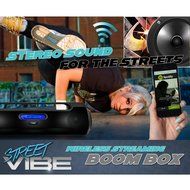 Pyle PBMSPG50 Street Vibe Bluetooth Portable Boom Box Speaker, Wireless NFC Pairing, USB Flash, Micro SD Readers... N6