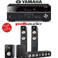 Yamaha RX-V681BL 7.2-Channel 4K Network A/V Receiver + Polk Audio S55 + Polk Audio S35 + Polk Audio S15 - 5.0...