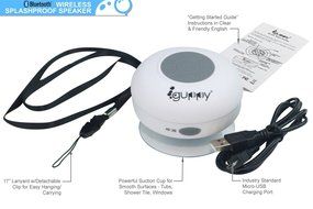 Guppy&reg; Water Resistant Bluetooth Shower Speaker - Wireless Portable Audio, New 2015 Model - Kid-friendly, Built-in... N2