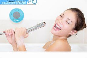 Guppy&reg; Water Resistant Bluetooth Shower Speaker - Wireless Portable Audio, New 2015 Model - Kid-friendly, Built-in... N14