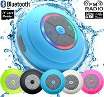 Guppy&reg; Water Resistant Bluetooth Shower Speaker - Wireless Portable Audio, New 2015 Model - Kid-friendly, Built-in... N19