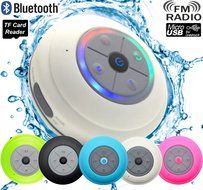 Guppy&reg; Water Resistant Bluetooth Shower Speaker - Wireless Portable Audio, New 2015 Model - Kid-friendly, Built-in... N36
