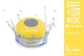 Guppy&reg; Water Resistant Bluetooth Shower Speaker - Wireless Portable Audio, New 2015 Model - Kid-friendly, Built-in... N43