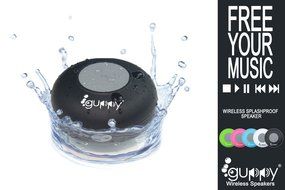 Guppy&reg; Water Resistant Bluetooth Shower Speaker - Wireless Portable Audio, New 2015 Model - Kid-friendly, Built-in... N51