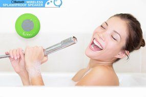 Guppy&reg; Water Resistant Bluetooth Shower Speaker - Wireless Portable Audio, New 2015 Model - Kid-friendly, Built-in... N55