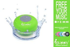 Guppy&reg; Water Resistant Bluetooth Shower Speaker - Wireless Portable Audio, New 2015 Model - Kid-friendly, Built-in... N58
