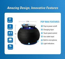 Wireless Bluetooth Speaker- BLKBOX POP360 Hands Free Bluetooth Speaker - for iPhones, iPads, Androids, Samsung... N11