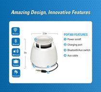 Wireless Bluetooth Speaker- BLKBOX POP360 Hands Free Bluetooth Speaker - for iPhones, iPads, Androids, Samsung... N17