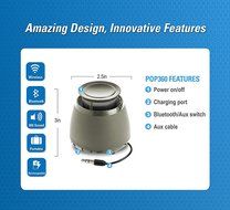 Wireless Bluetooth Speaker- BLKBOX POP360 Hands Free Bluetooth Speaker - for iPhones, iPads, Androids, Samsung... N24