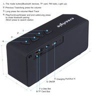 Esonstyle Mini Wireless Bluetooth Speaker with Color Changing LED Lights,Built-in Mic, AUX ,TF Audio, FM Radio... N5