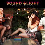 Esonstyle Mini Wireless Bluetooth Speaker with Color Changing LED Lights,Built-in Mic, AUX ,TF Audio, FM Radio... N7
