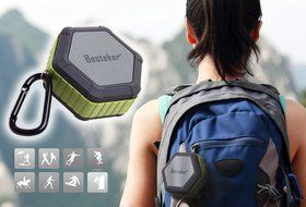 Bluetooth Speakers, Besteker Portable Wireless Speakers IP67 Waterproof NFC Pairing Function 2-in-1 USB Cable... N8
