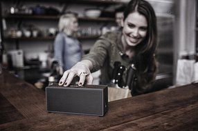 Grain Audio PWS.01 Packable Encased Bluetooth Wireless Speaker System with 8 Hour Rechargeable Battery (Walnut) N6