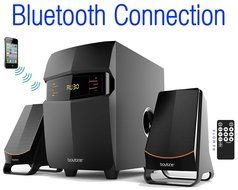 Boytone BT-3685F, Wireless Bluetooth 2.1 Multimedia Powerful Bass System with FM Radio, Remote Control, Aux Port...