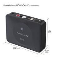 Hapurs Bluetooth Music Receiver, NFC-enabled Bluetooth Audio Receiver Adapter for Home Stereo Sound System, Wireless... N6
