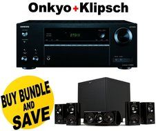 Onkyo TX-NR555 7.2-Channel Network A/V Receiver() + Klipsch HDT-600 Home Theater System Bundle