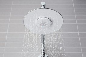 KOHLER K-99105-E-BN MOXIE 2.0 GPM Rainhead with Wireless Speaker, Vibrant Brushed Nickel N7