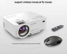 Pico Projector, SJY HD 170" Mini LCD LED 800x480P Entertainment Multimedia Video Projector Zoom Adjust Mute Fans... N7