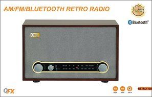 QFX RETRO-100 Retro Collection Bluetooth AM/FM Radio N2