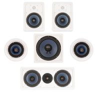 Blue Octave In Wall and In Ceiling 5.1 Home Theater 6.5" Speaker Set New 1570 Watts LHT625