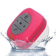 ZDW Bluetooth shower Speaker with Suction Cup Waterproof for Beach Poolside Boat Car Outdoor Use -Pink