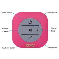 ZDW Bluetooth shower Speaker with Suction Cup Waterproof for Beach Poolside Boat Car Outdoor Use -Pink N3