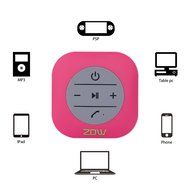 ZDW Bluetooth shower Speaker with Suction Cup Waterproof for Beach Poolside Boat Car Outdoor Use -Pink N5