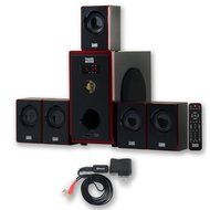 Acoustic Audio AA5103 800W 5.1 Channel Home Theater Surround Sound Speaker System with Bluetooth AA5103B