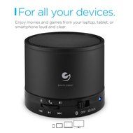 Ematic Bluetooth Wireless Speaker &amp; Speakerphone for iPhone, iPad, iPod, Android devices, &amp; Laptops, Black N2