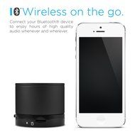 Ematic Bluetooth Wireless Speaker &amp; Speakerphone for iPhone, iPad, iPod, Android devices, &amp; Laptops, Black N4