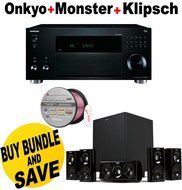 Onkyo 11 Channel Surround Sound Pre-Amplifier Audio Component Preamplifier, Black (PR-RZ5100) + Klipsch HDT-600...