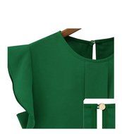 AIMTOPPY Fashion Womens Loose Casual Chiffon Short Sleeve Blouse Shirt Tops (M, Green) N4